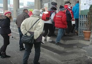Erzurum'un soğuğuna turist kaldılar